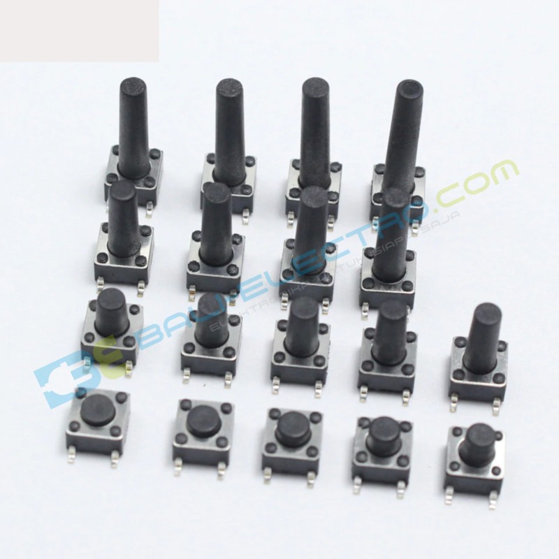 Bali Electro - Jual Tact Switch 4 Pin (6x6x16mm) x2 di Denpasar - Bali