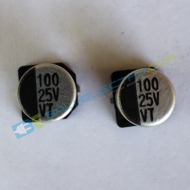 Jual Elco SMD 100μF 25V di Denpasar Bali