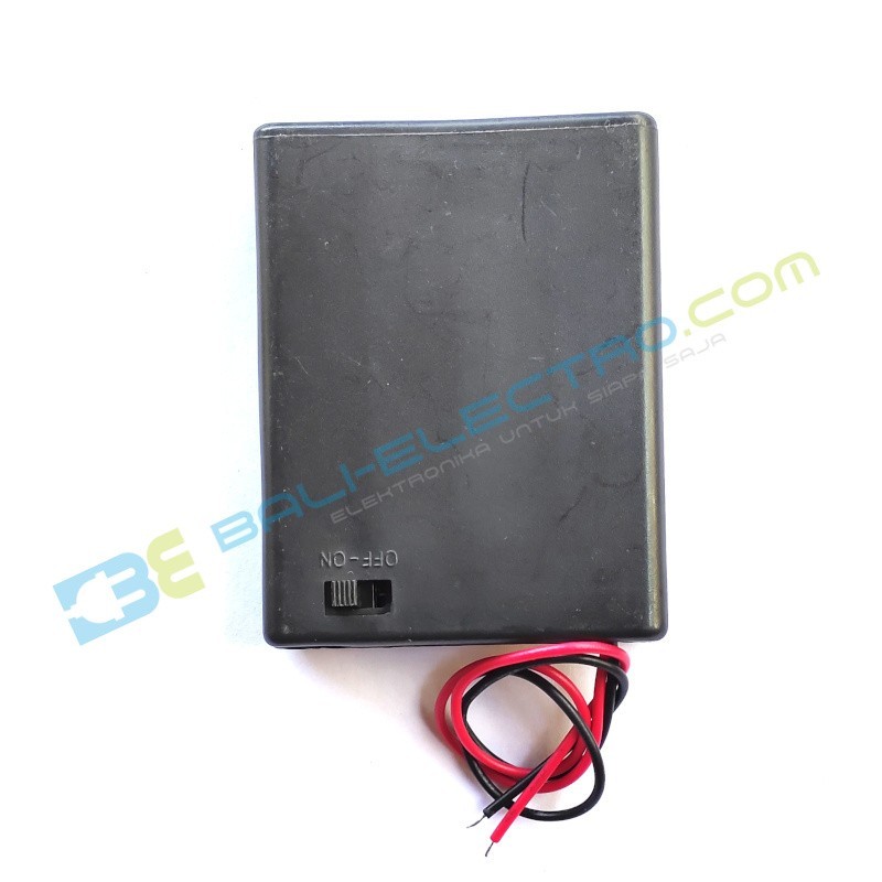 Jual Battery Holder 4x  AAA + Penutup di Denpasar Bali