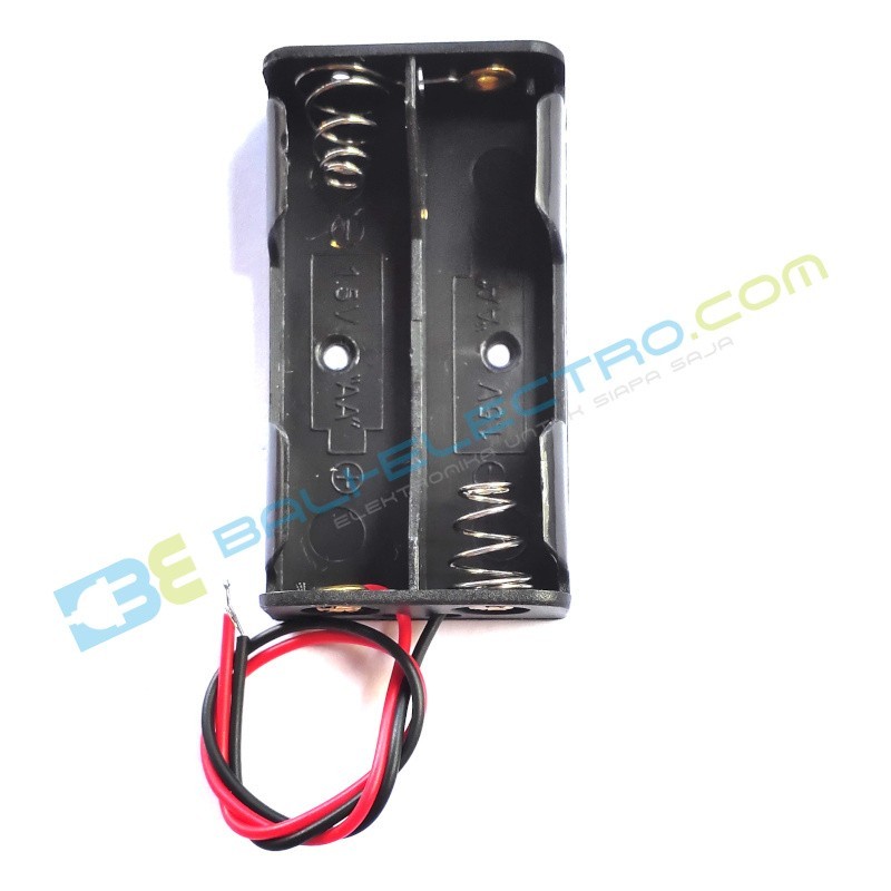 Jual Battery Holder 2x AA + Penutup di Denpasar Bali