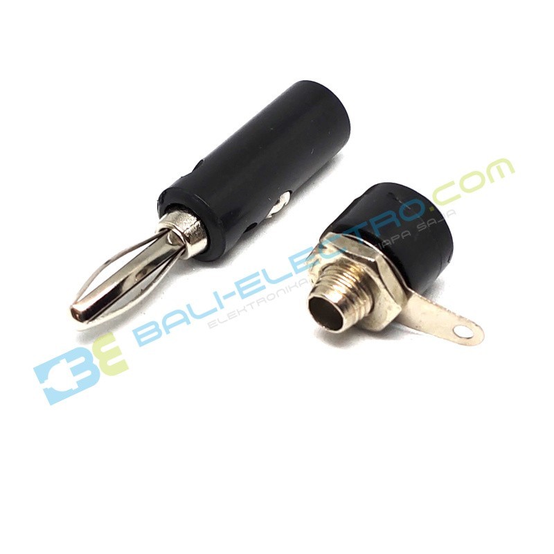 Jual Jack Banana Hitam M+F – 4mm di Denpasar Bali