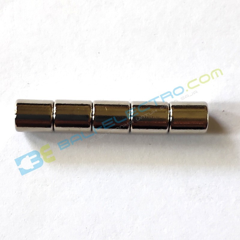 Jual Magnet Neodymium Bulat 5x6 mm  di Denpasar Bali