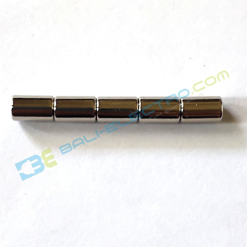 Jual Magnet Neodymium Bulat 5x8 mm  di Denpasar Bali
