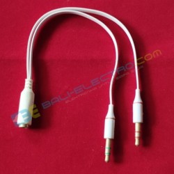 Jual Konverter Kabel Headset - Putih  di Denpasar Bali