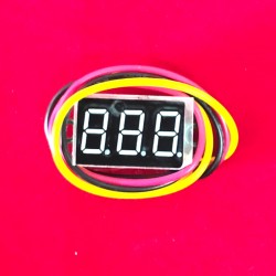 Jual Voltmeter DC 3 Wire 0.36” 0-100 V Merah di Denpasar Bali