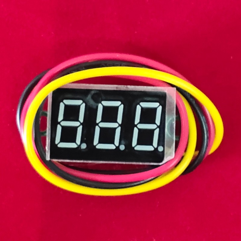 Jual Voltmeter DC 3 Wire 0.36” 0-100 V Hijau di Denpasar Bali