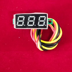 Jual Voltmeter DC 3 Wire 0.28” 0-100 V Merah di Denpasar Bali