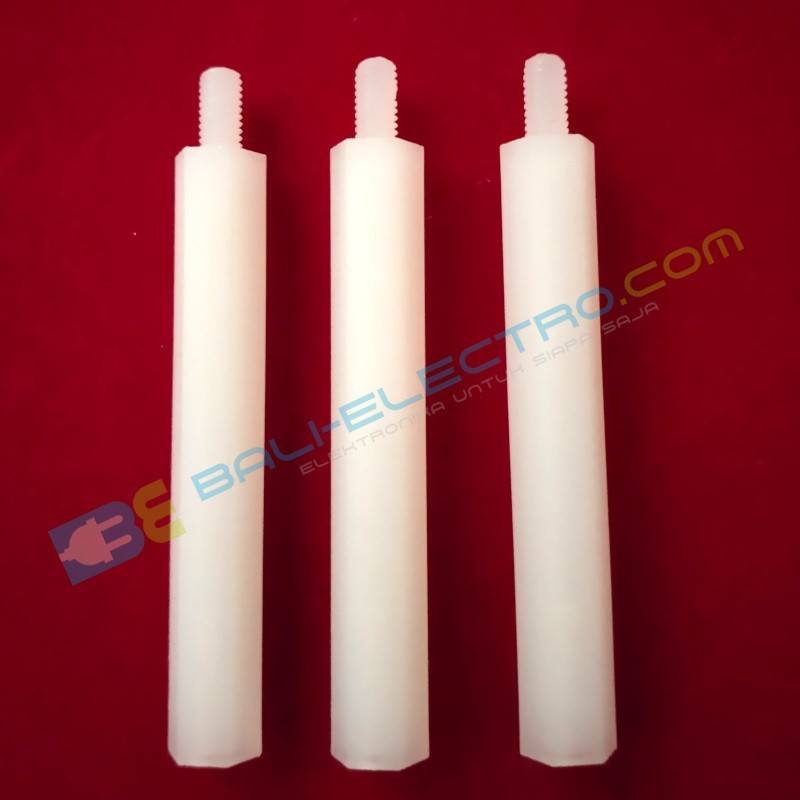 Jual Hex Spacer Nilon M3 MF 40+6mm di Denpasar Bali