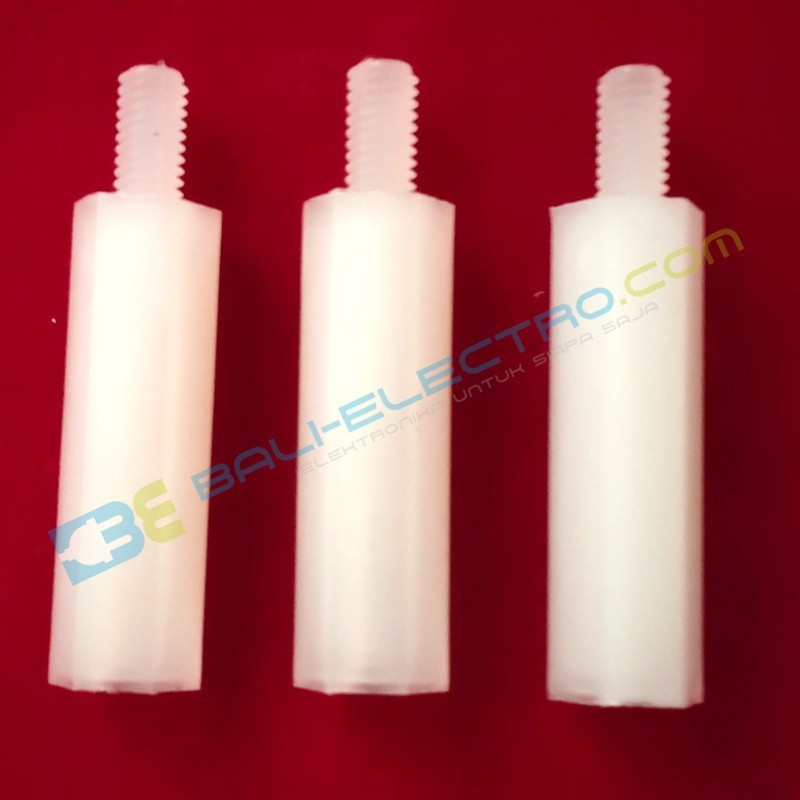 Jual Hex Spacer Nilon M3 MF 20+6mm di Denpasar Bali