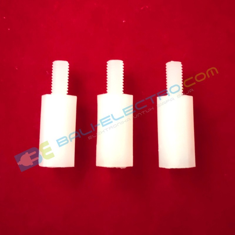 Jual Hex Spacer Nilon M3 MF 12+6mm di Denpasar Bali