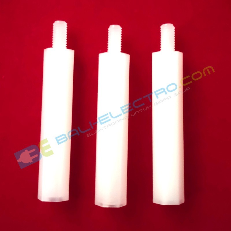 Jual Hex Spacer Nilon M3 MF 30+6mm di Denpasar Bali