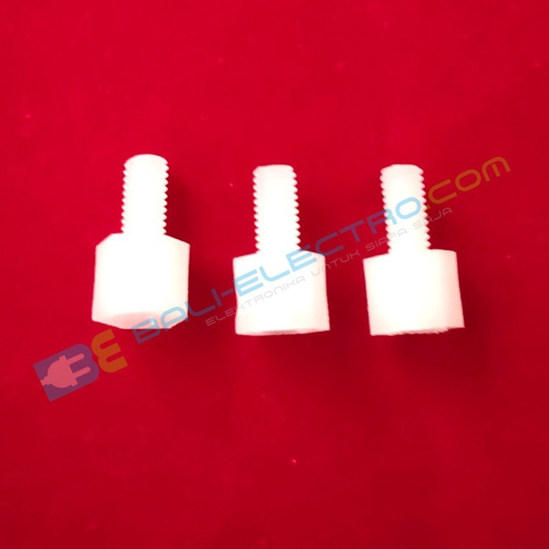 Jual Hex Spacer Nilon M3 MF 5+6mm di Denpasar Bali