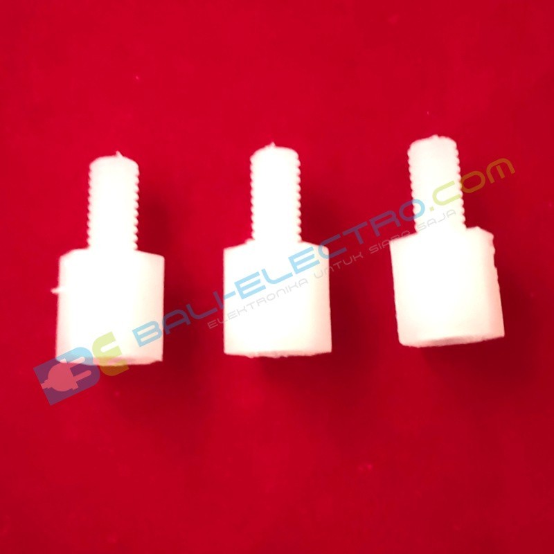 Jual Hex Spacer Nilon M3 MF 6+6mm di Denpasar Bali