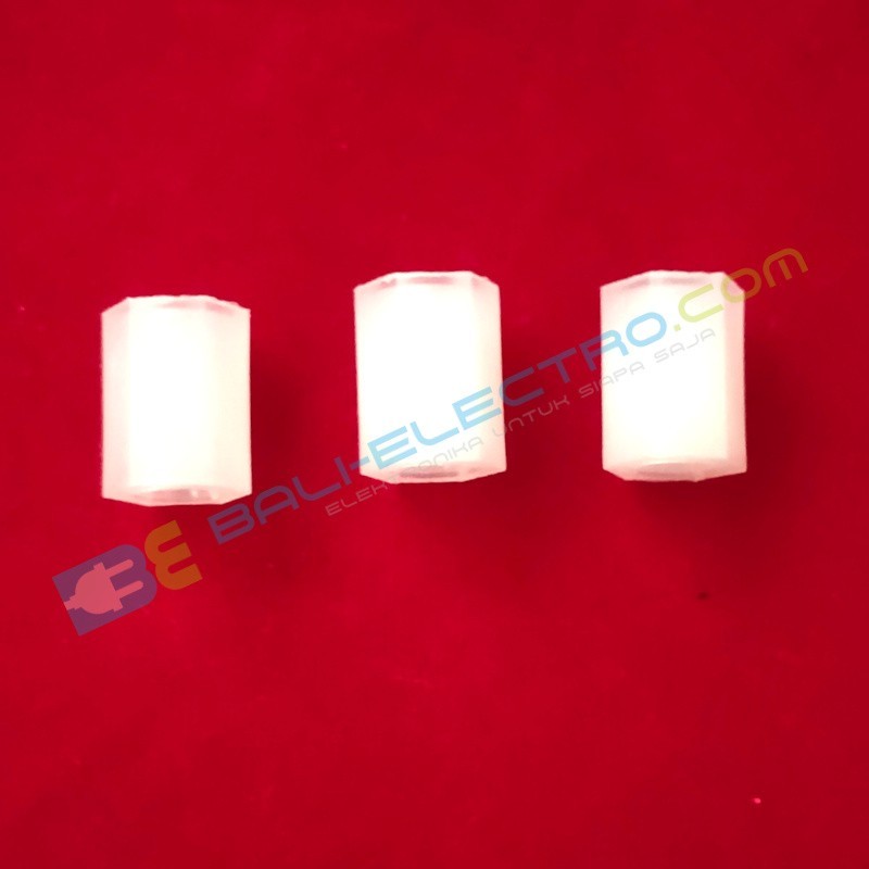 Jual Hex Spacer Nilon M3 FF-8mm di Denpasar Bali