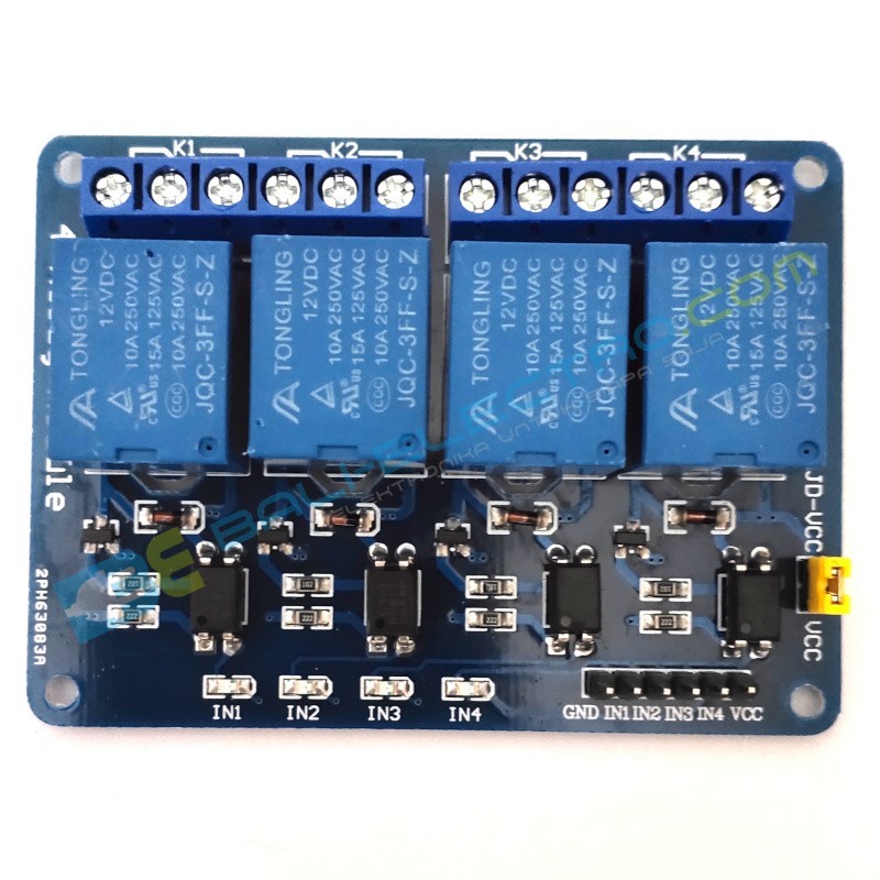 Jual Mod. Relay 12V – 4 Channel di Denpasar Bali