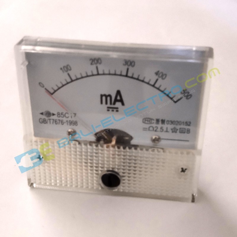 Jual voltmeter Arus Mekanis DC/500mA di Denpasar Bali