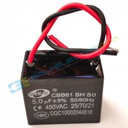 Jual Capacitor CBB61 Merah 450V 5uf di Denpasar Bali