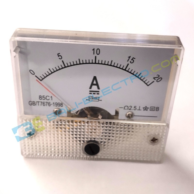 Jual Kepala Ammeter Tipe DC / 20A 75mv Shunt di Denpasar Bali
