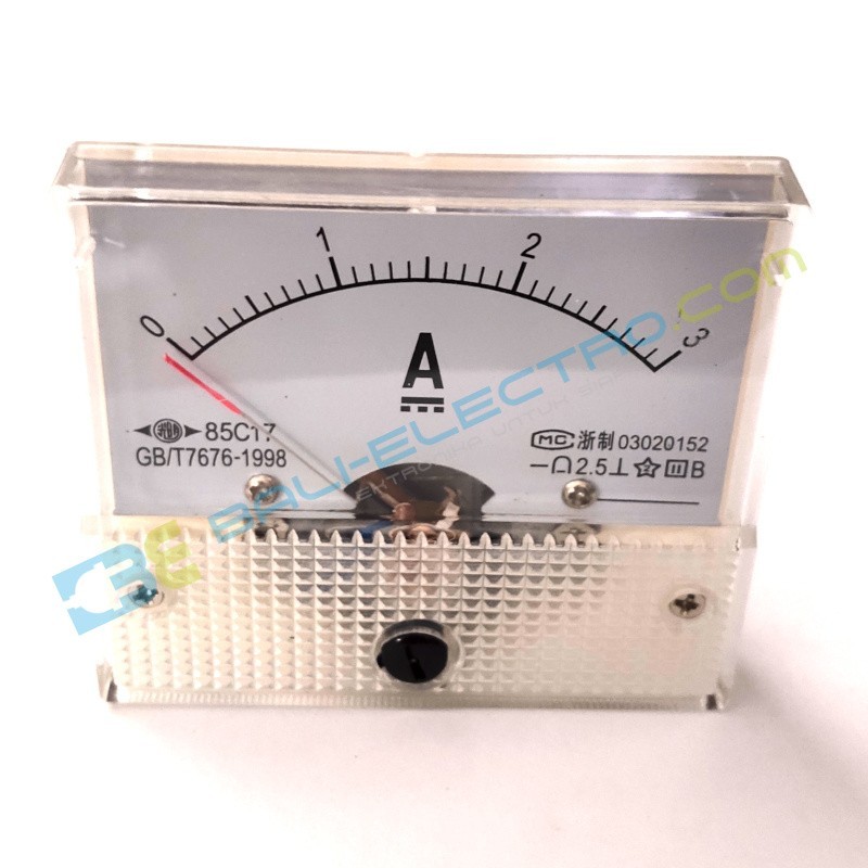 Jual Kepala Ammeter Tipe DC / 3A di Denpasar Bali
