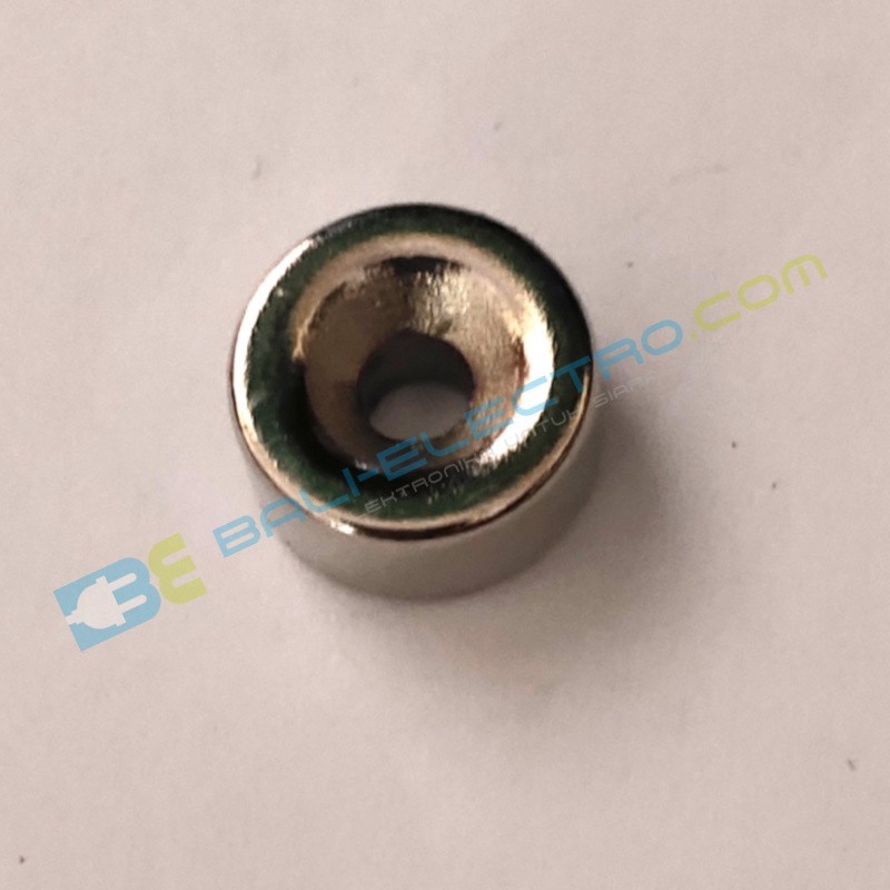 Jual Magnet Neodymium Bulat Lubang 10x5mm di Denpasar Bali