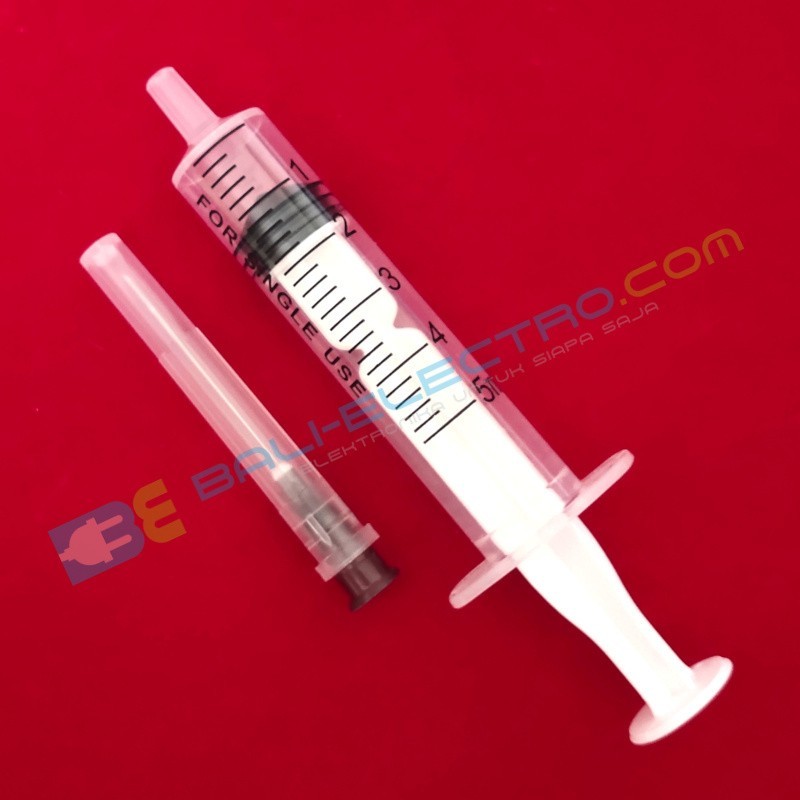 Jual Jarum Suntik Cairan PCB – 5ml + Jarum di Denpasar Bali