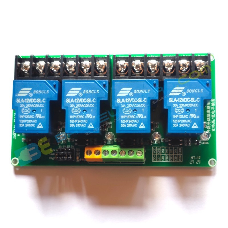 Jual Mod. Relay Saklar Pemicu 12V – 4 Ch di Denpasar Bali