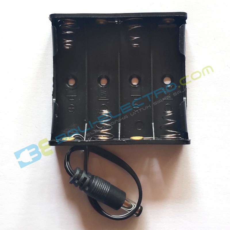 Jual Battery Holder x4 AA + Jack di Denpasar Bali
