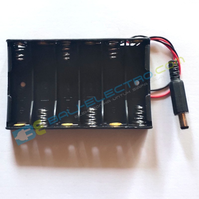 Jual Battery Holder x6 AA + Jack di Denpasar Bali