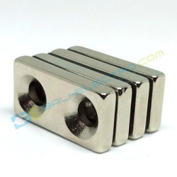 Jual Magnet Neodymium Kotak Lubang 30x15x5mm di Denpasar Bali