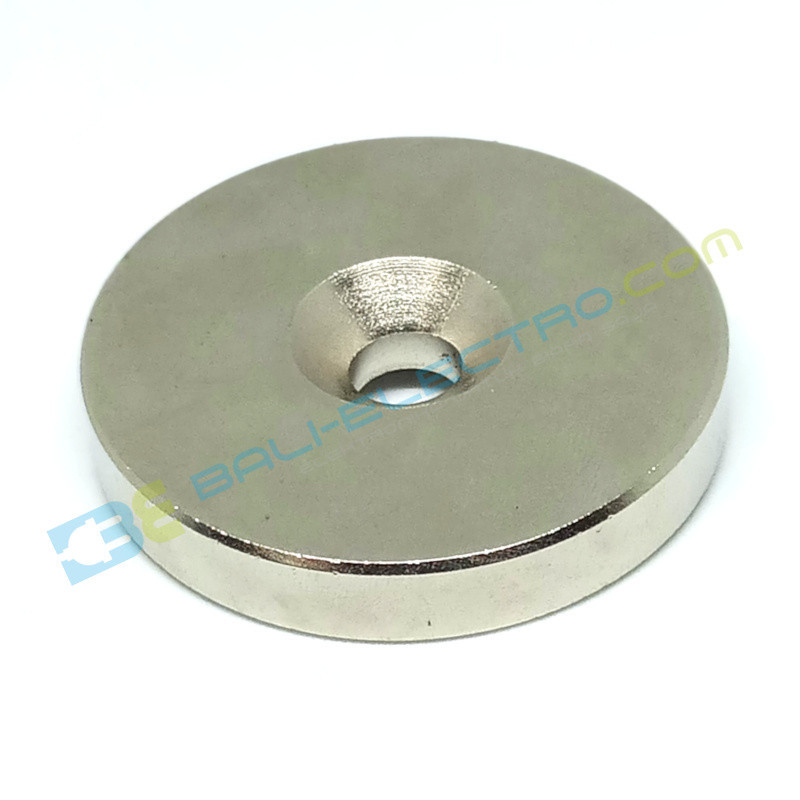 Jual Magnet Neodymium Bulat Lubang 60x10mm di Denpasar Bali