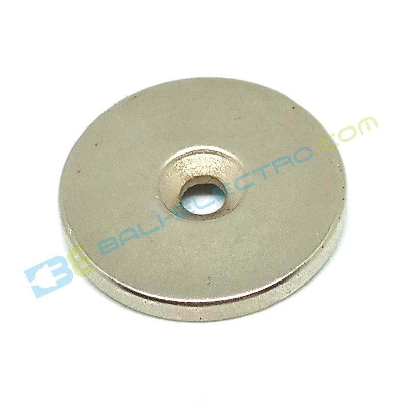 Jual Magnet Neodymium Bulat Lubang 40x5 mm di Denpasar Bali