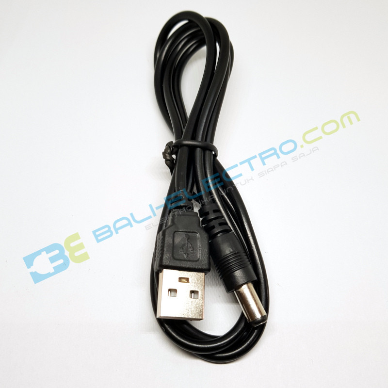 Jual Kabel USB DC to DC to 5,5*2,1mm - 1m 5V di Denpasar Bali